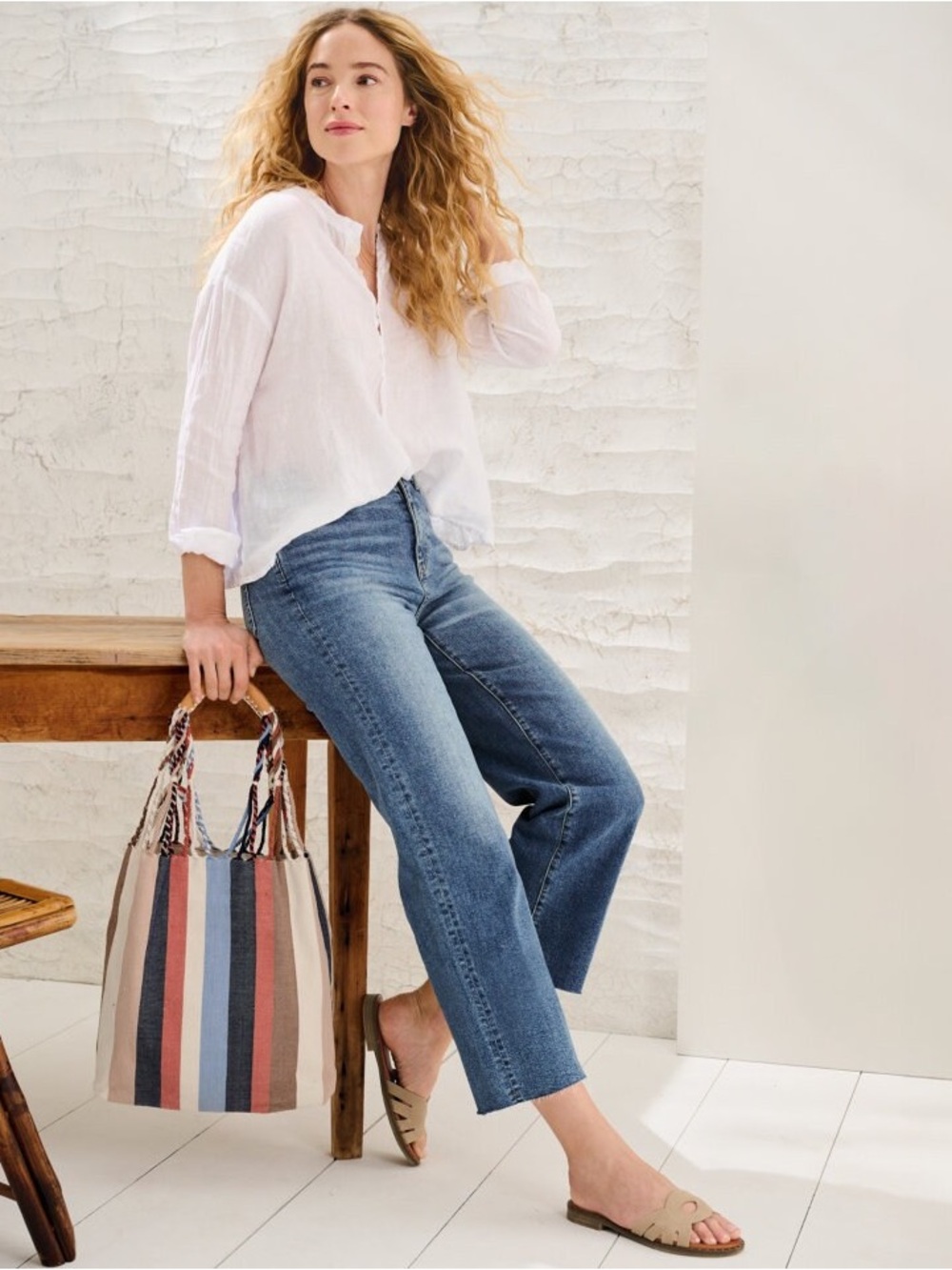Mercado Global Apolonia Tote Bag, Blue Canyon NWT